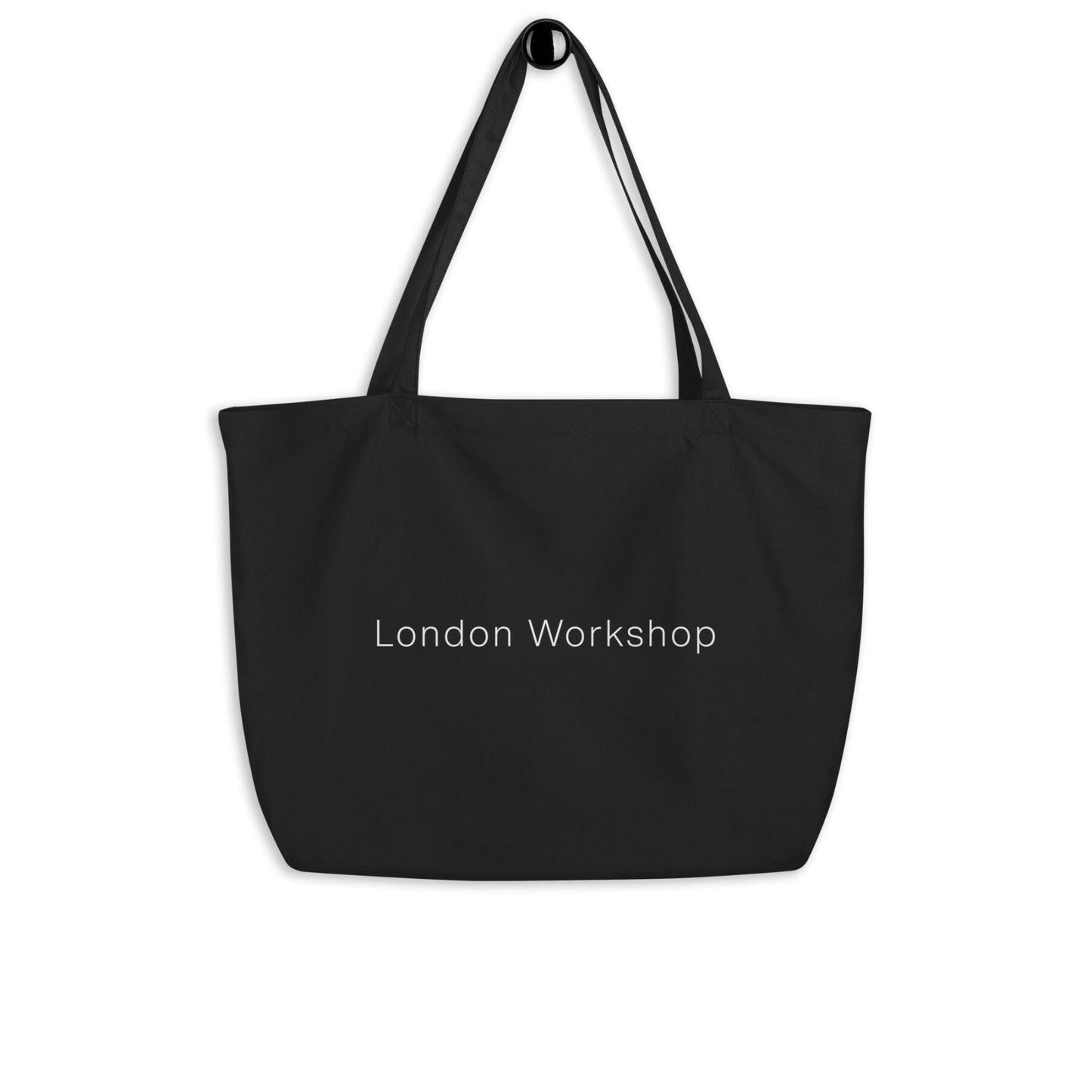 London Workshop large organic tote bag, black - London Workshop