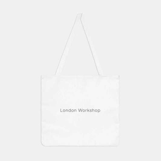 London Workshop Shoulder Tote Bag, white